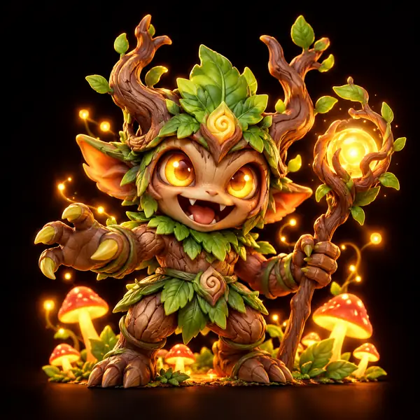 A small fantastical creature rendered as a detailed 3D collectible.